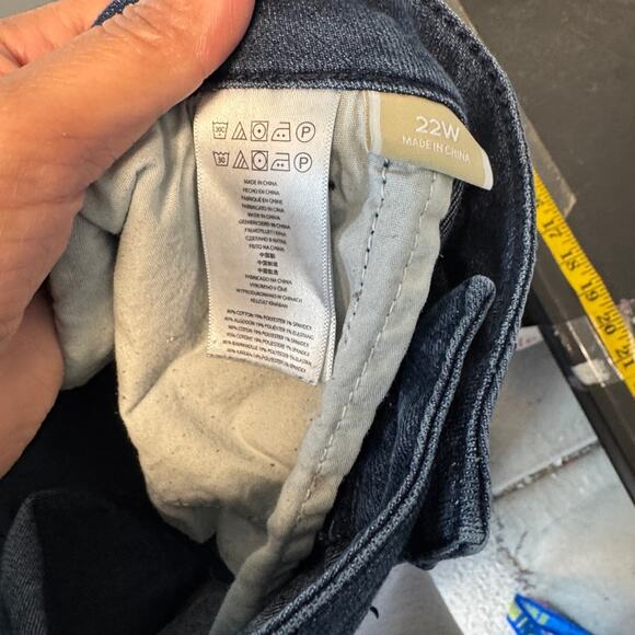 Vintage true Y2K dark wash flare jeans size 22 Y2K baddie versatile - Picture 6 of 7